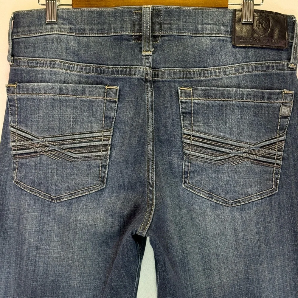 Rock & Republic Mens Straight Leg Dark Wash Denim Jeans 33x32